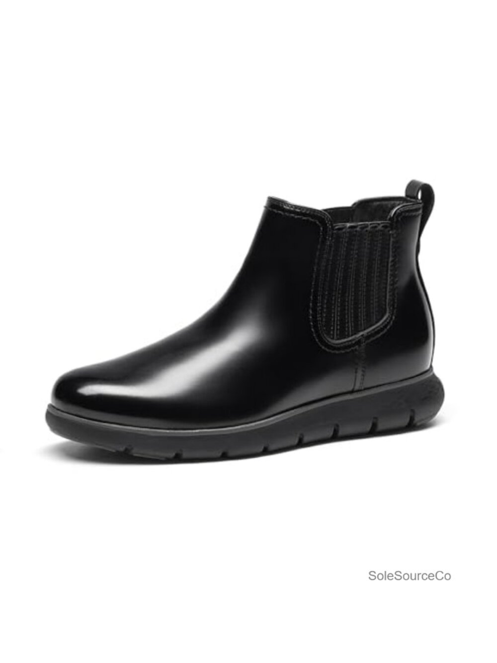 Men's Chelsea Boots Faux Leather Slip-On Ankle Dress Boots